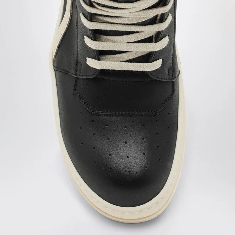 RICK OWENS GeoBasket High-Top Sneakers in Black and White