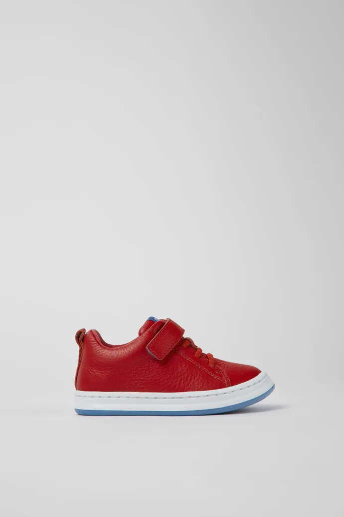 Runner Red leather sneakers for kids