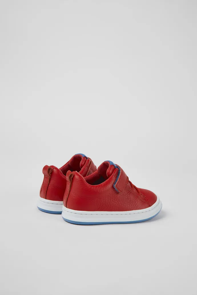 Runner Red leather sneakers for kids