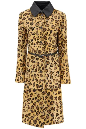 Saks potts 'ginger' leopard motif ponyskin coat 36524 LEOPARD