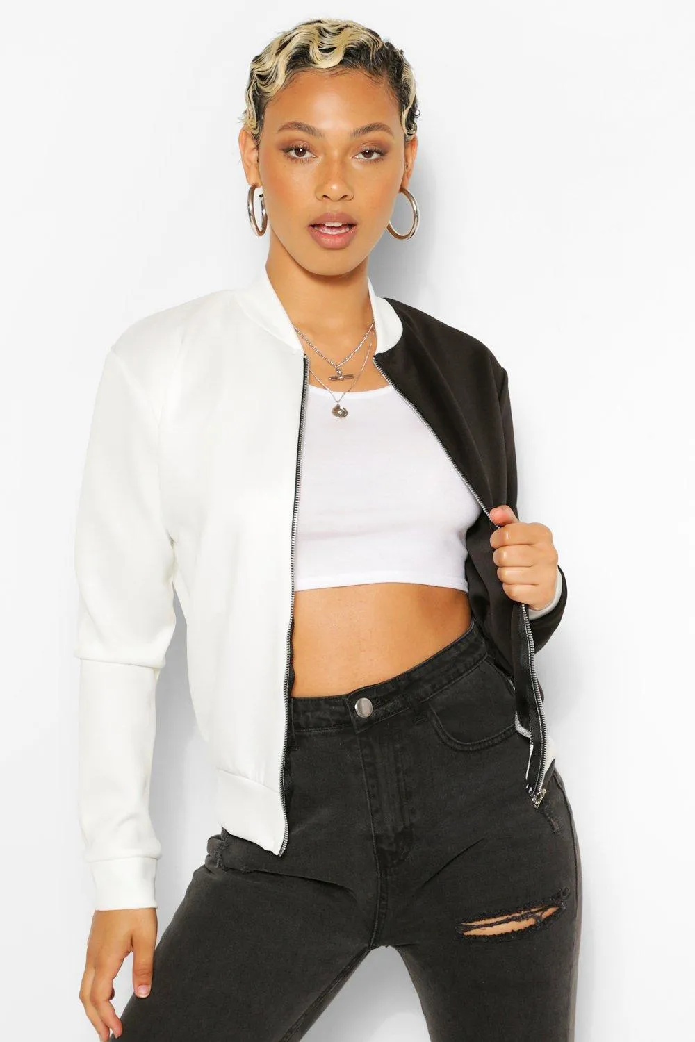 Scuba Contrast Bomber Jacket