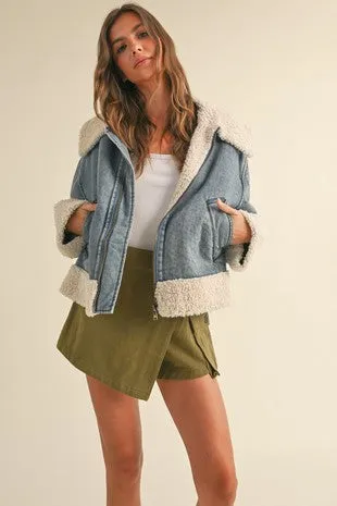 SHERPA DENIM JACKET