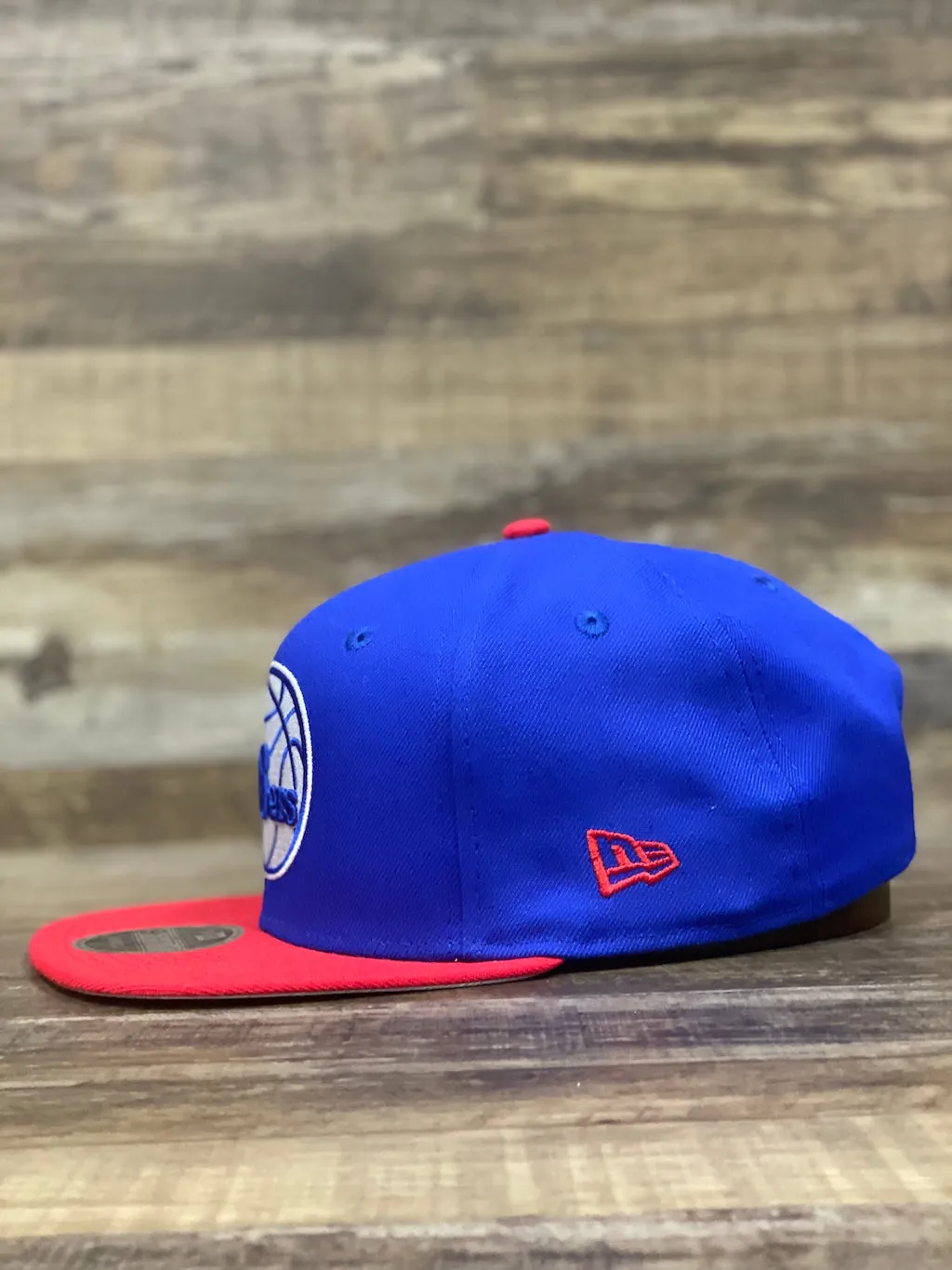 sixers snapback hat | 76ers colorway 950 snapback | Blue and red Philadelphia 76er snapback