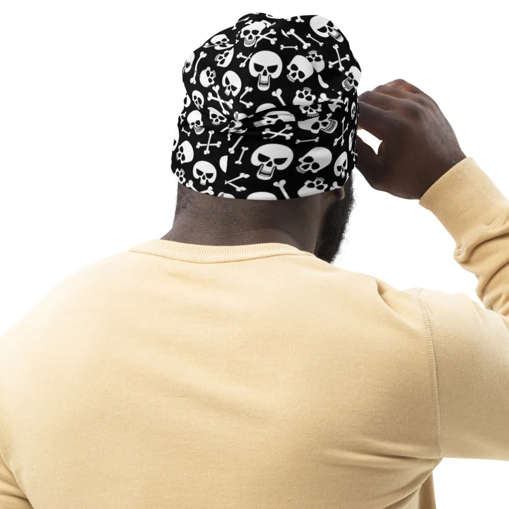 Skulls and Bones All-Over Print Beanie