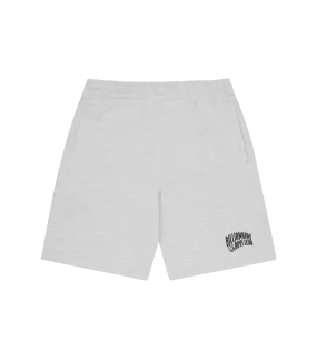 SMALL ARCH LOGO SHORTS - HEATHER ASH