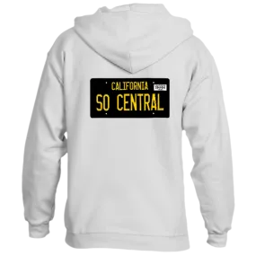 South Central California Vintage License Plate Zip Hoodie