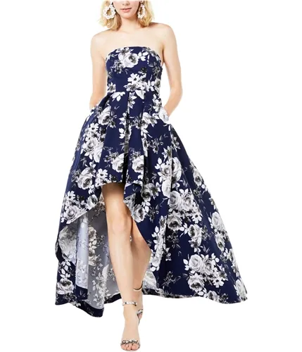 Speechless Womens Floral Gown Dress