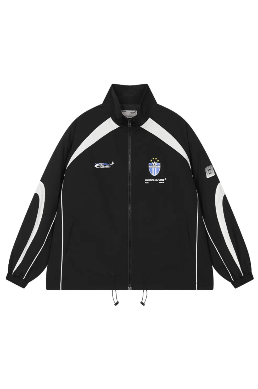 Splicing Loose Crest Logo Jacket