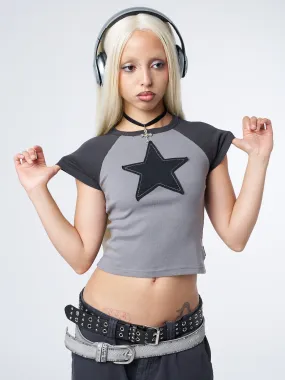 Starlight Grey Raglan Baby Tee