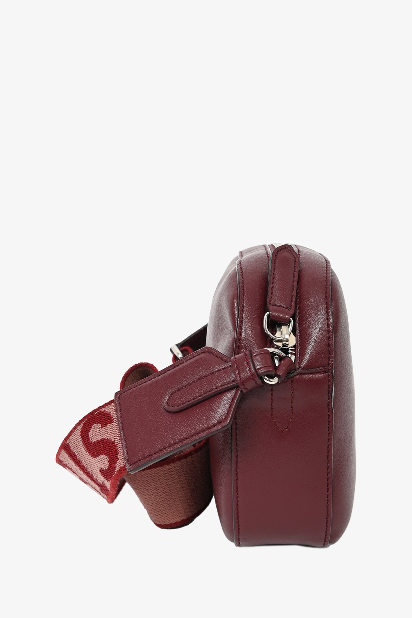 Stella McCartney Burgundy Faux Leather Camera Crossbody