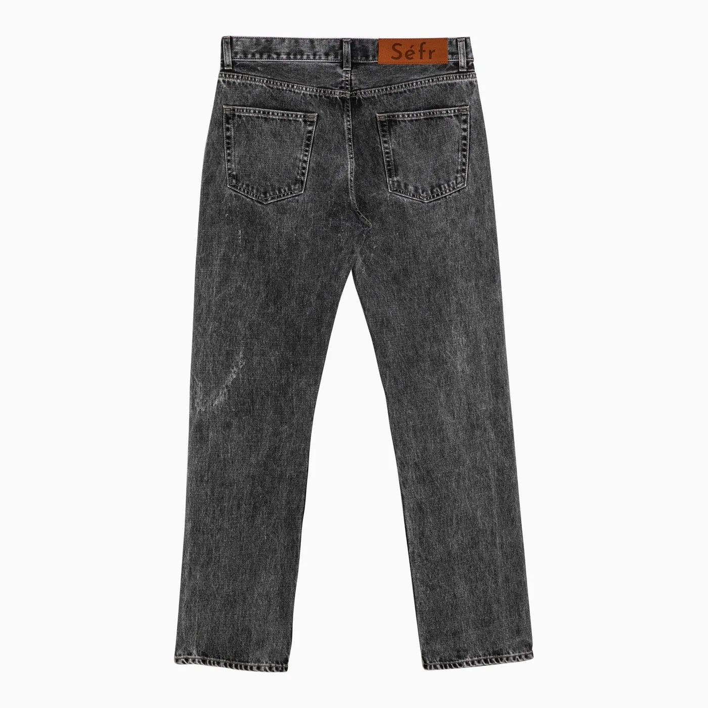 Séfr    Séfr Regular Washed Black Denim Jeans