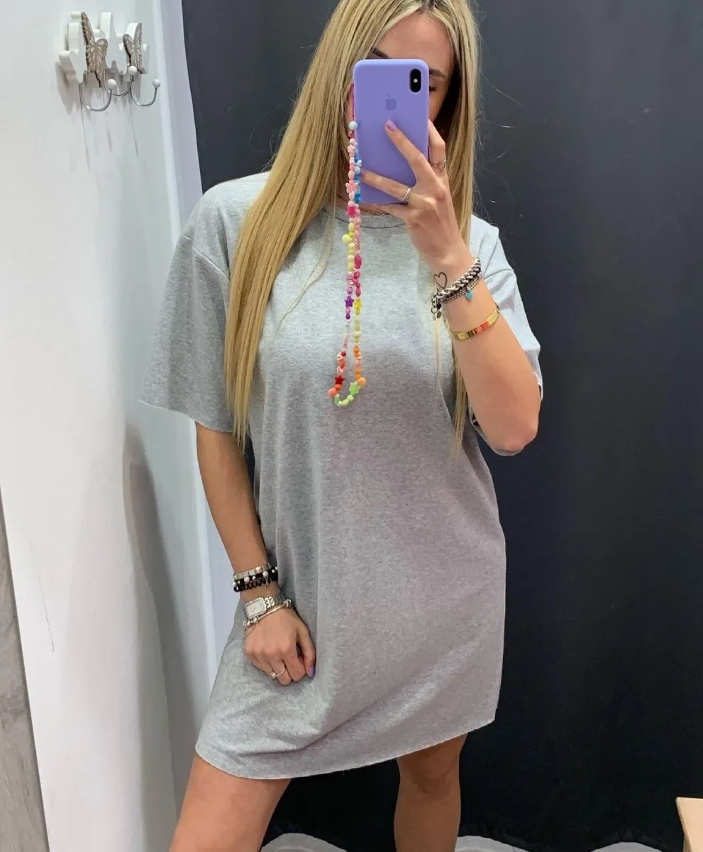 T-shirt oversize grigia