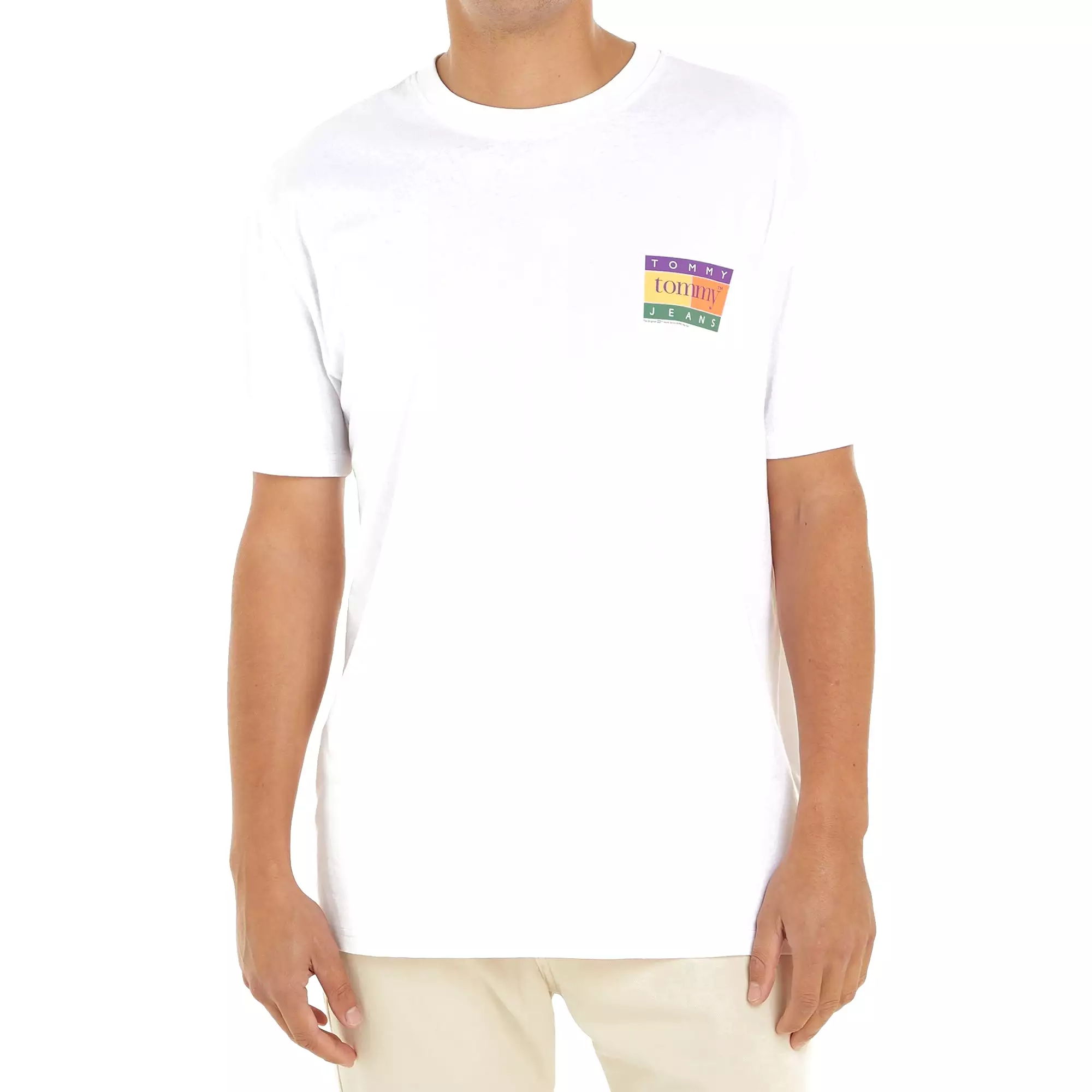 Tommy Jeans Regular Summer Flag T-Shirt - White