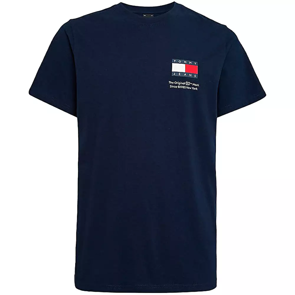 Tommy Jeans Slim Essential Flag T-Shirt - Dark Night Navy