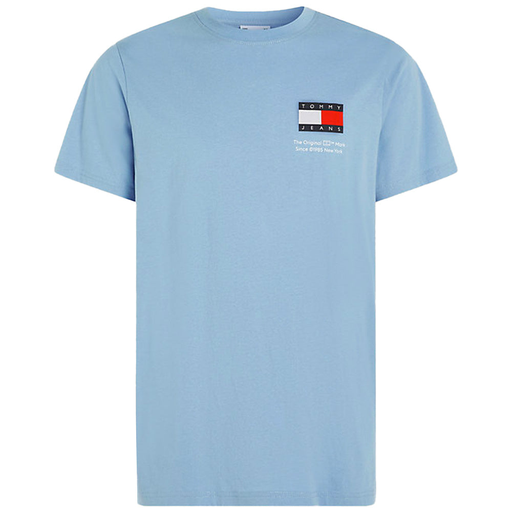 Tommy Jeans Slim Essential Flag T-Shirt - Moderate Blue