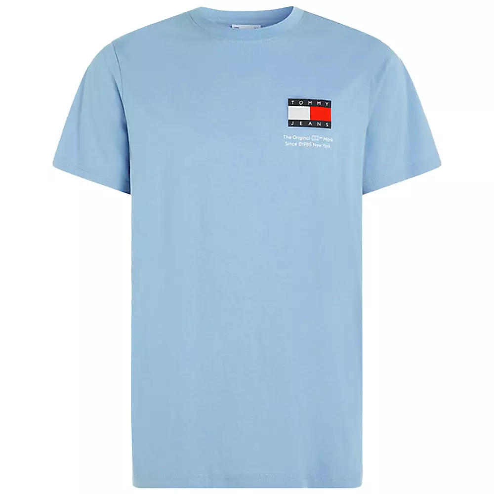 Tommy Jeans Slim Essential Flag T-Shirt - Moderate Blue