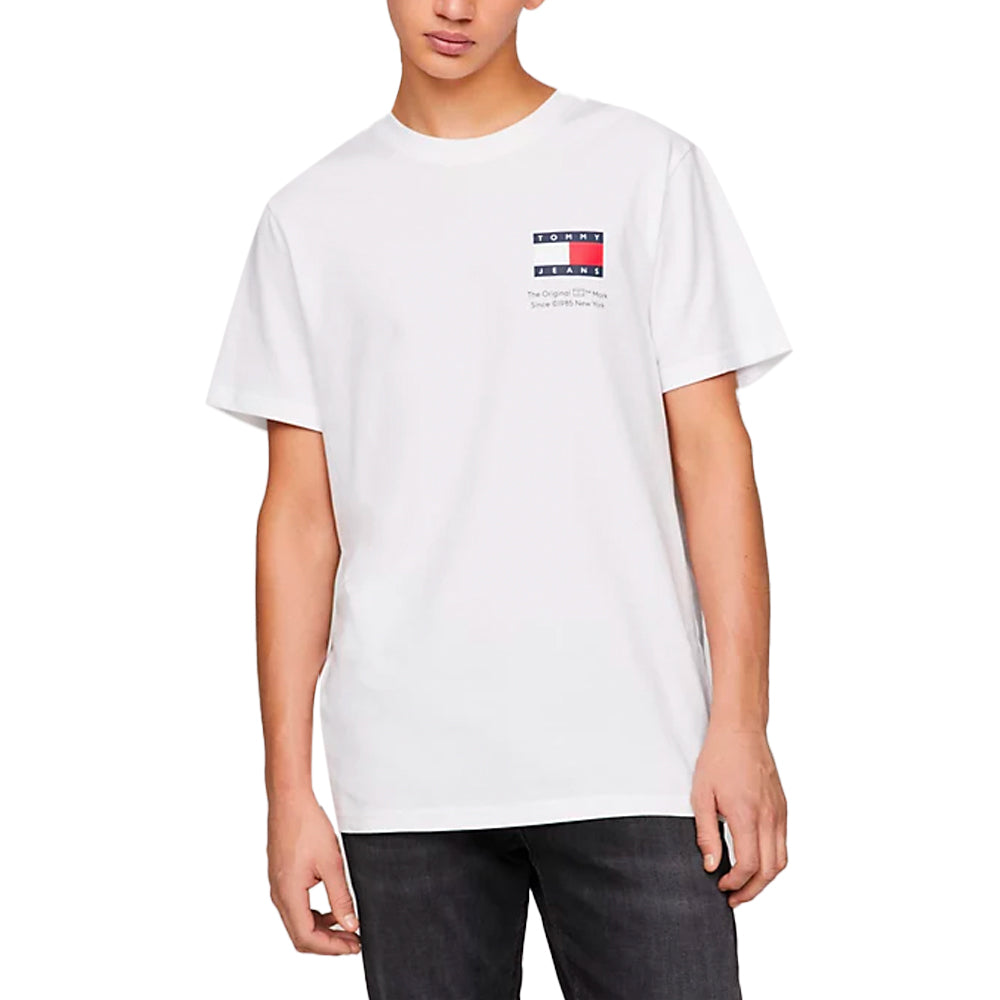 Tommy Jeans Slim Essential Flag T-Shirt - White