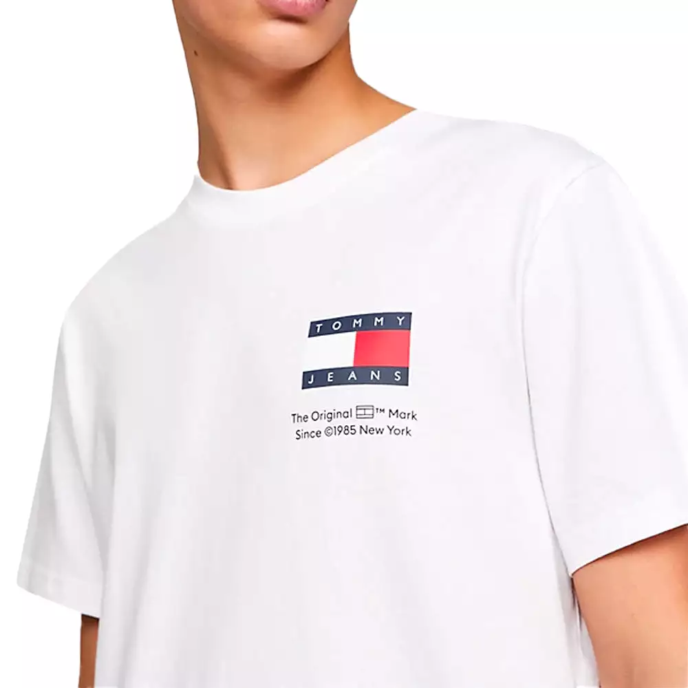 Tommy Jeans Slim Essential Flag T-Shirt - White