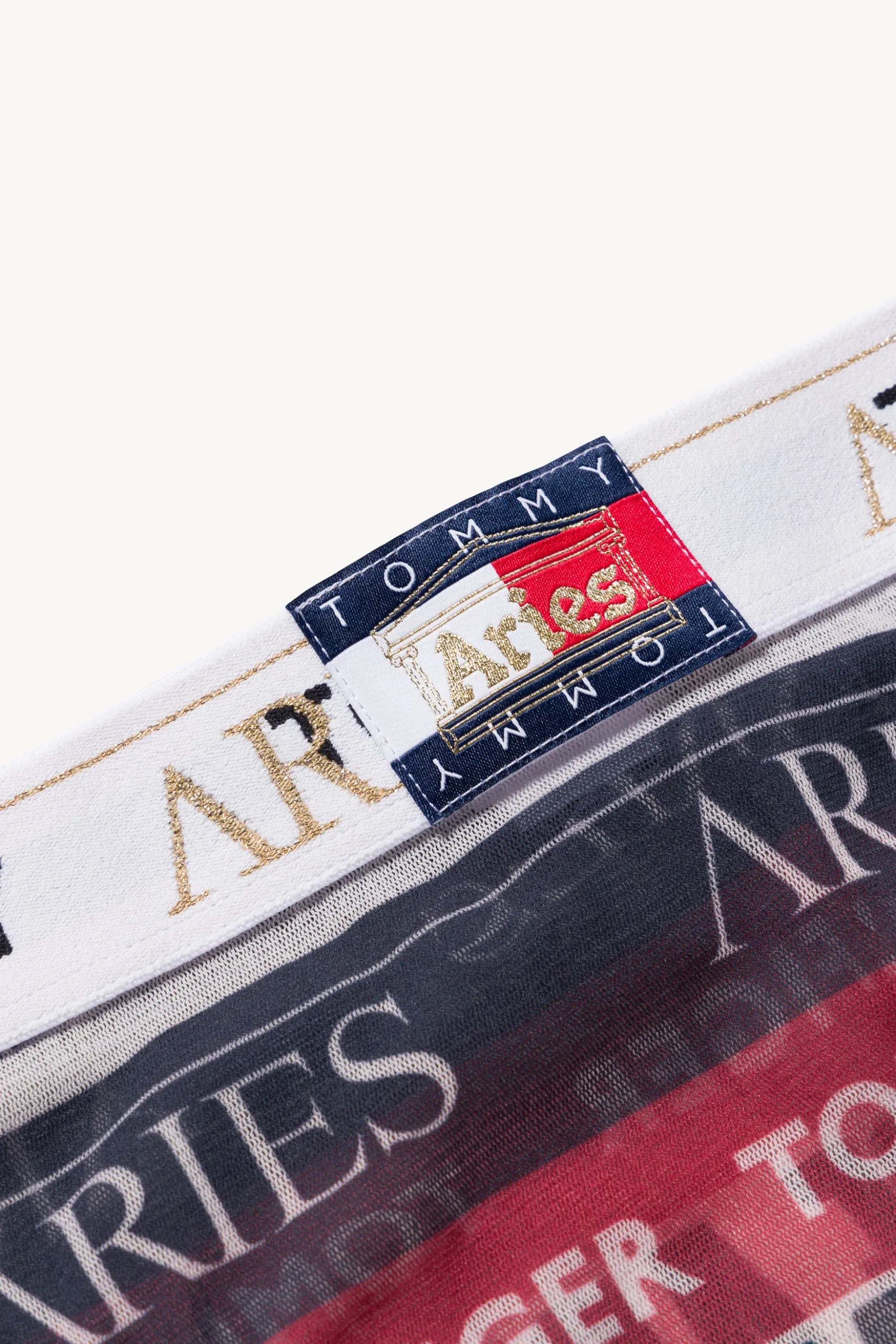 Tommy x Aries Logo Sheer Mid Rise Briefs