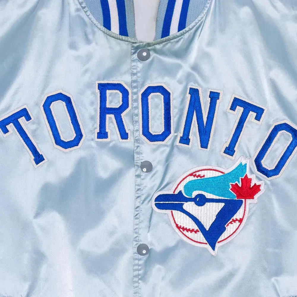 Toronto Blue Jays Baby Blue Varsity Satin Jacket