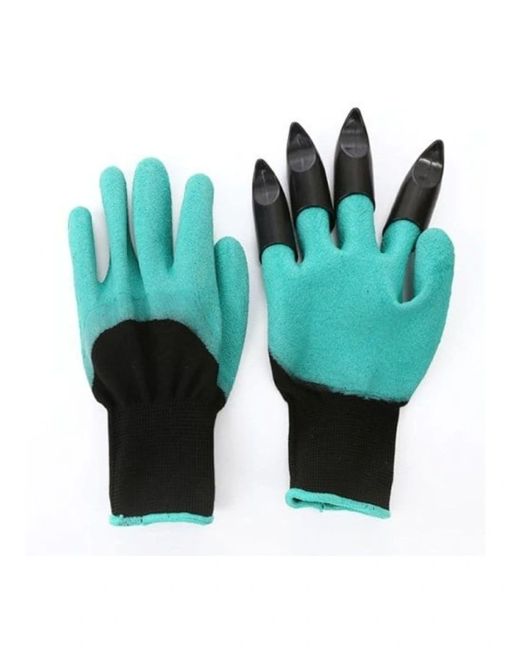 Tough Built in Claws Garden Guru Gloves Set of 2 in Green