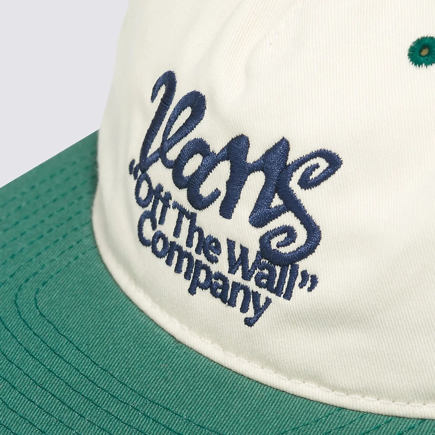 VANS Type Low Unstructured Hat - White/Green