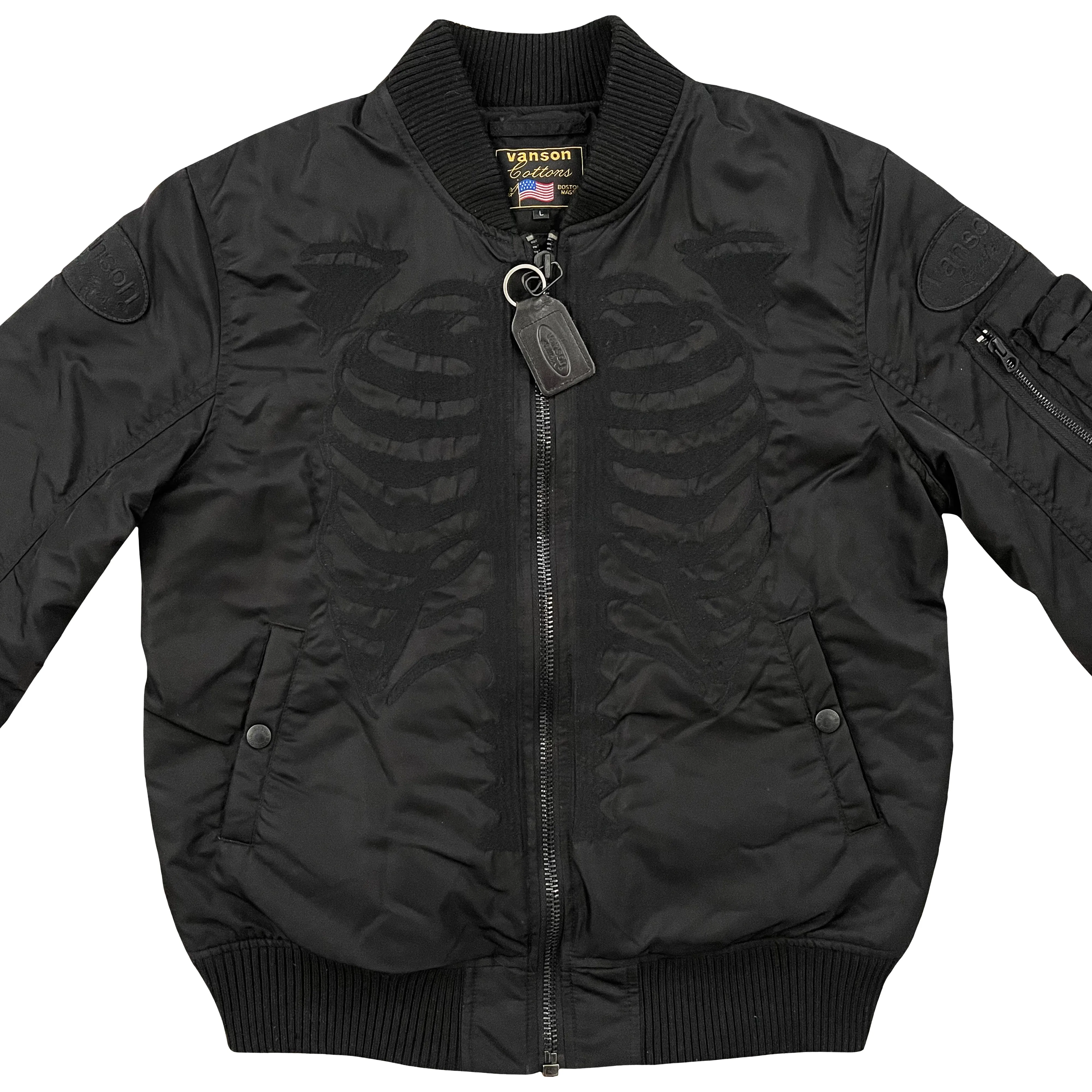 Vanson Leathers Skeleton Bomber Jacket