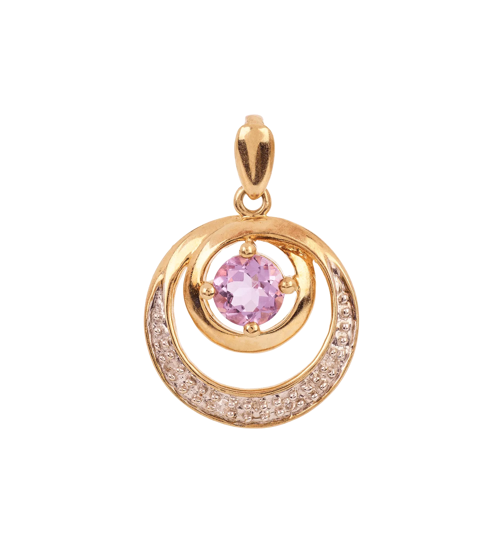 Vintage Amethyst and Diamond Ethereal Sphere Charm