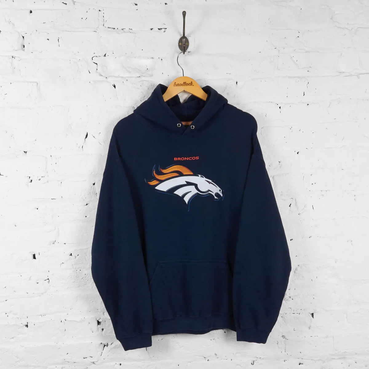 Vintage Denver Broncos NFL Hoodie - Navy - L