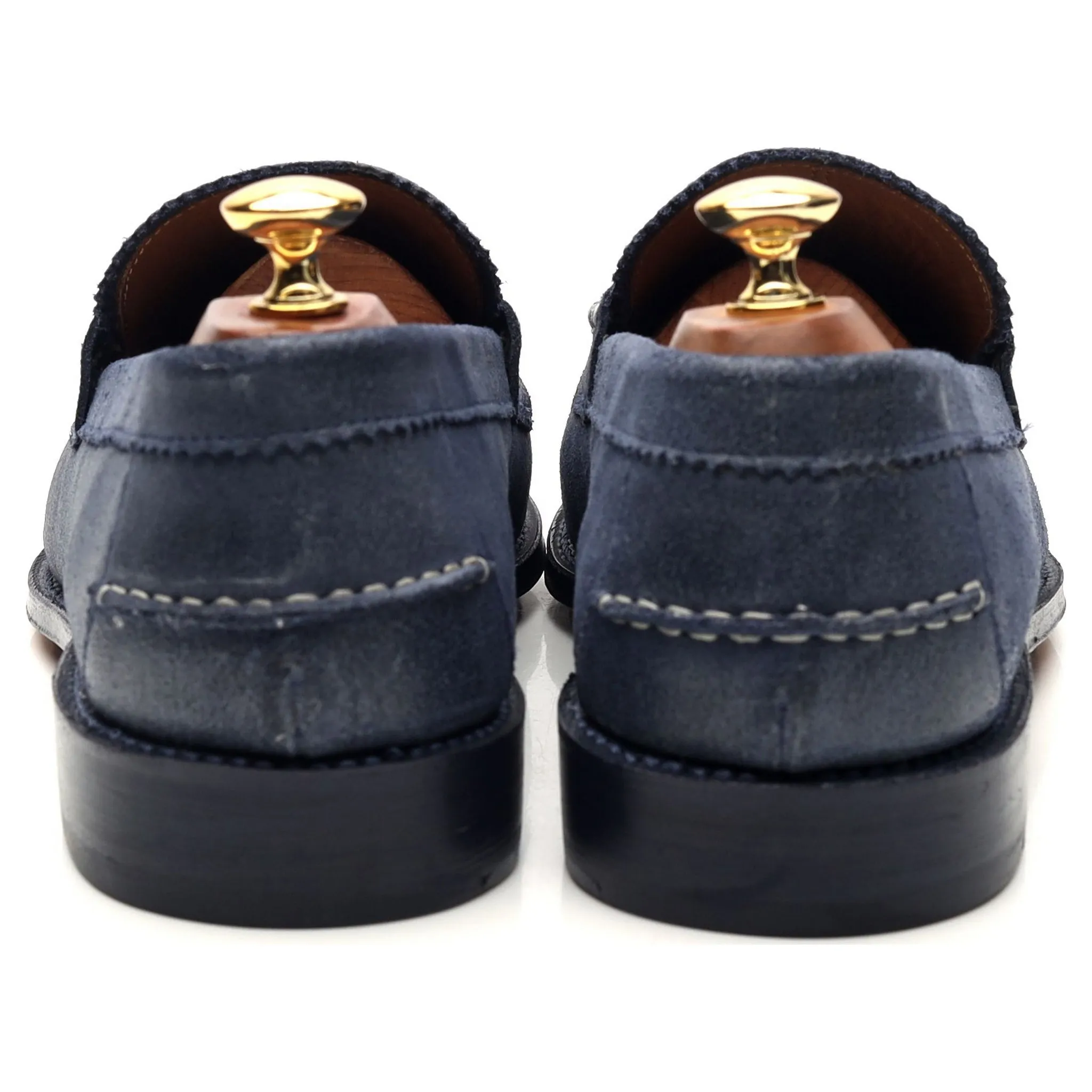 'Walter' Blue Suede Waxed Loafers UK 9 E