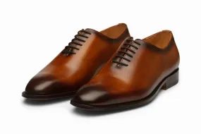 Wholecut Oxford - Brown Patina Finish