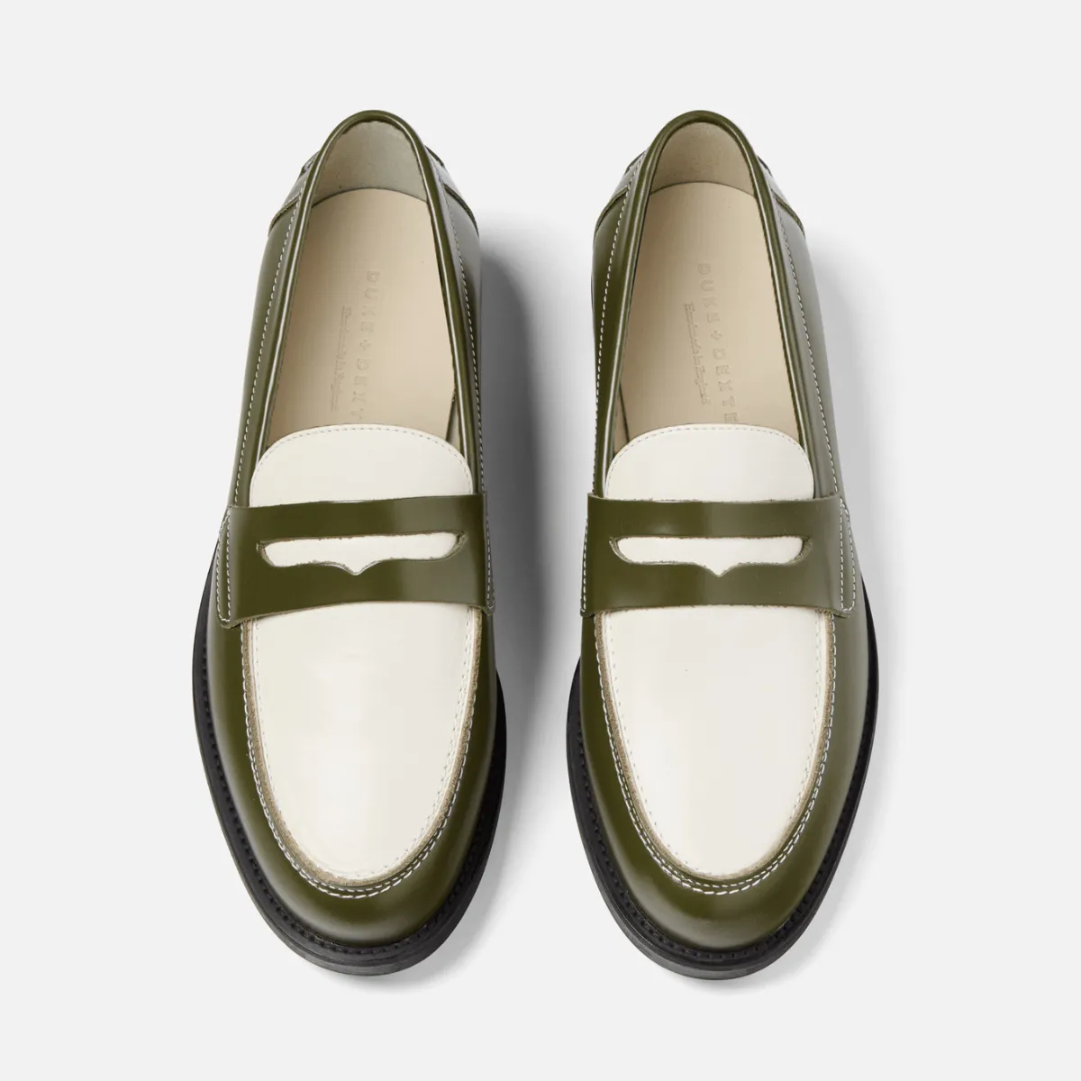 Wilde Olive + White Penny Loafer - Men's