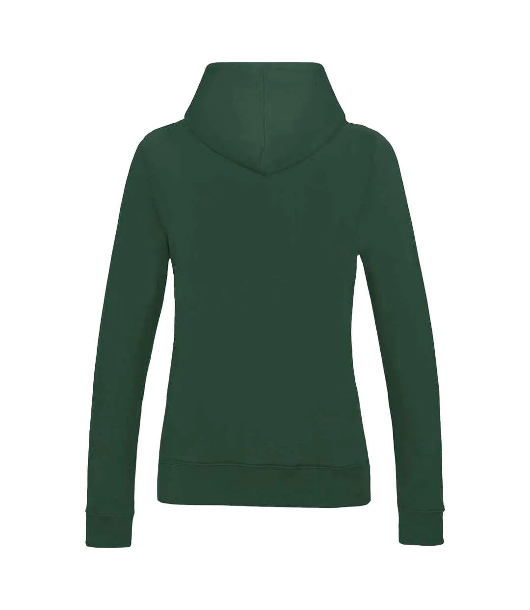 Womens/ladies girlie college hoodie bottle green Awdis