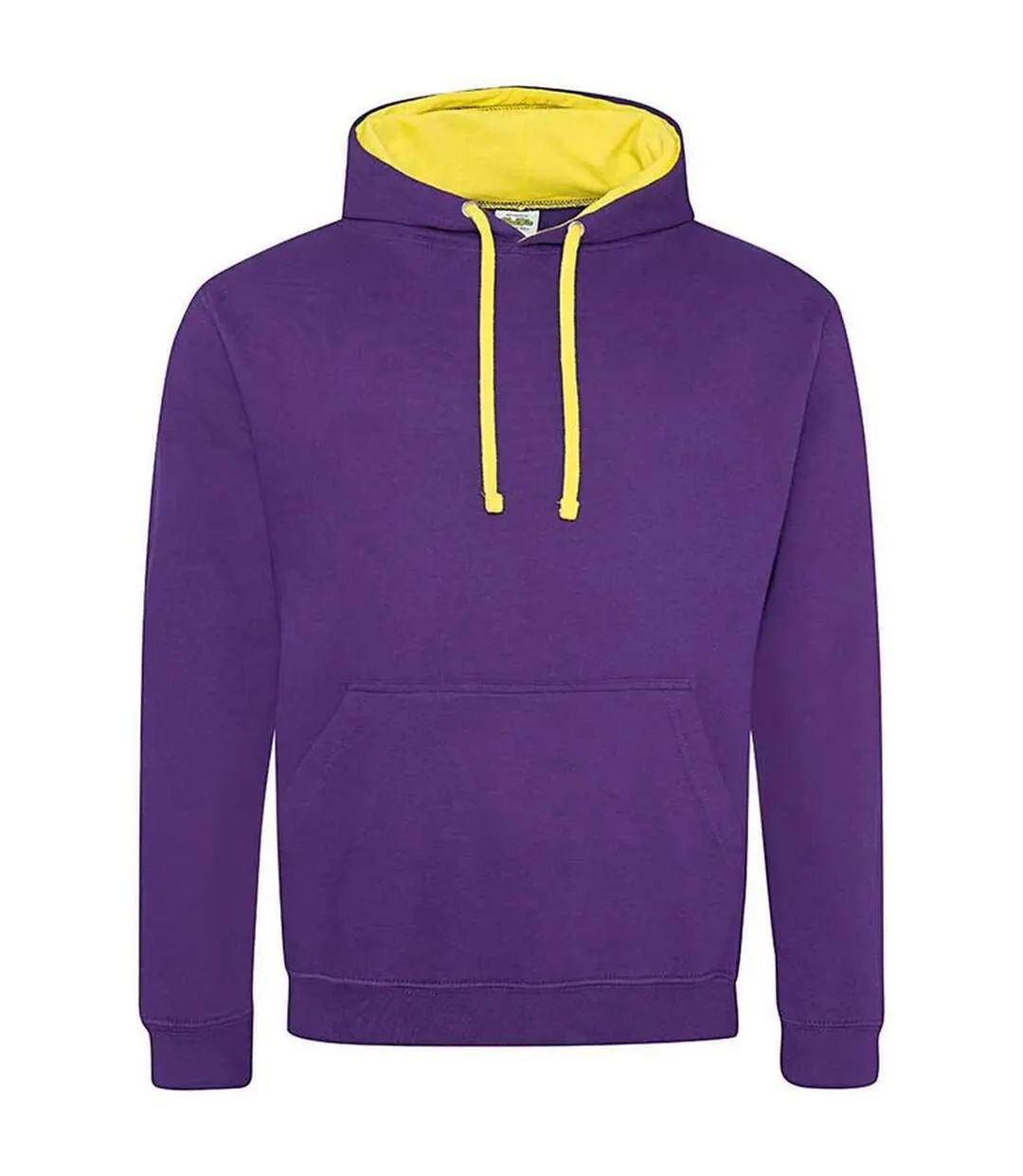 Womens/ladies varsity hoodie purple/sun yellow Awdis