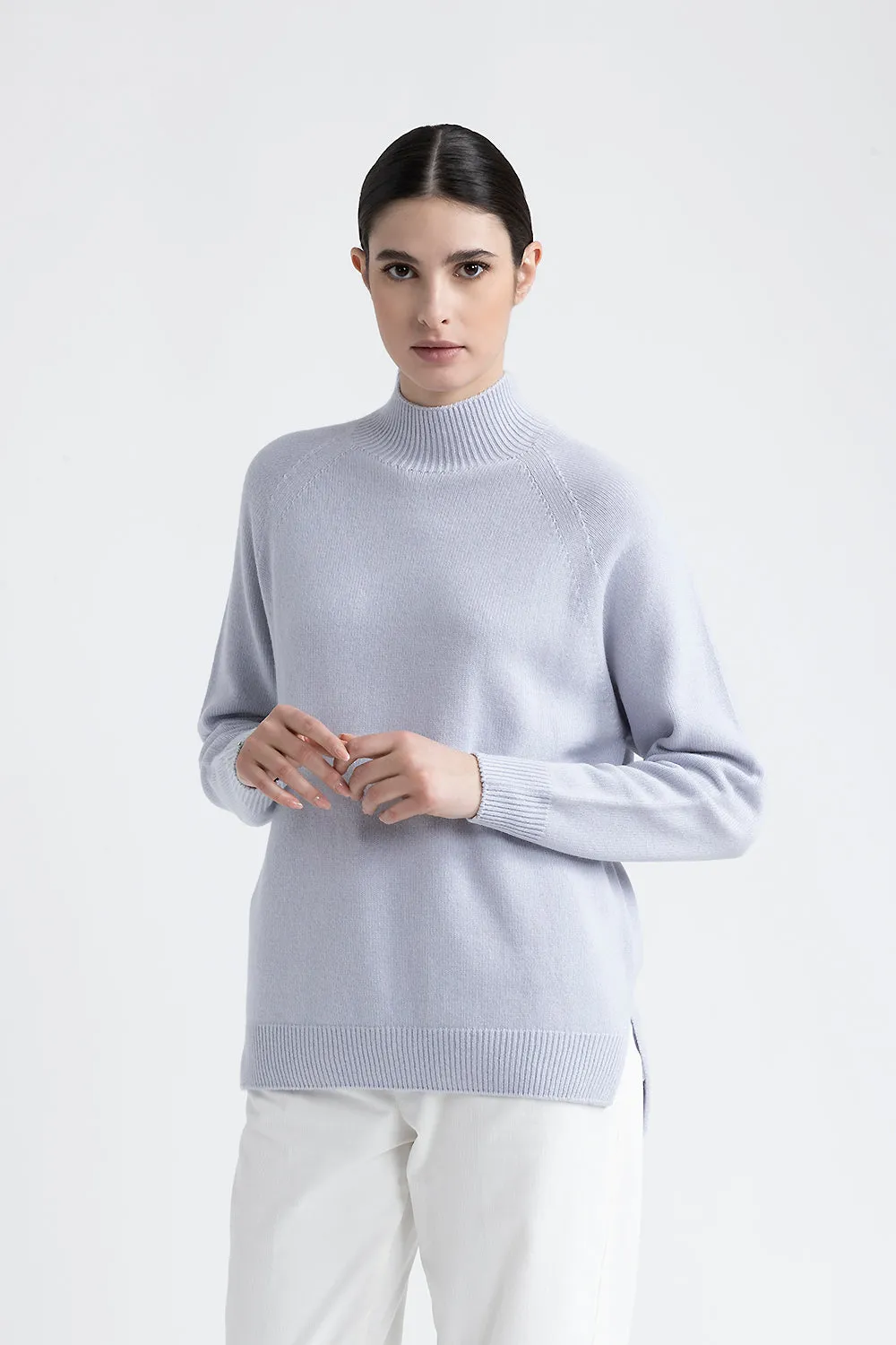 Wool, silk and cashmere sweater