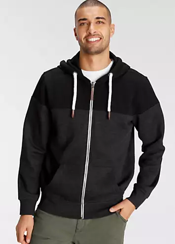 Zip Through Colourblock Hoodie by AJC | Look Again