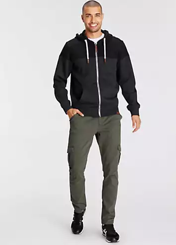 Zip Through Colourblock Hoodie by AJC | Look Again