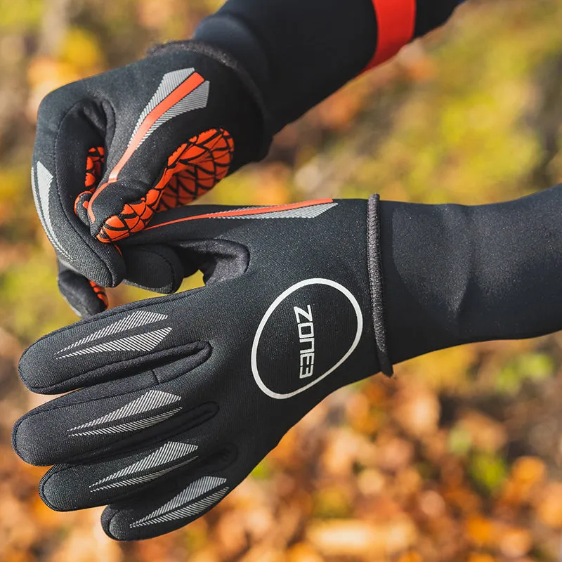 Zone3 - Neoprene Swim Gloves - Black/Red